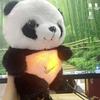 Baby Atmendes Panda Baby Beruhigendes Plüschtier Spielzeug Baby Kinder Beruhigende Musik Schlafbegleiter Ton- und Lichtpuppen-Spielzeug Geschenk