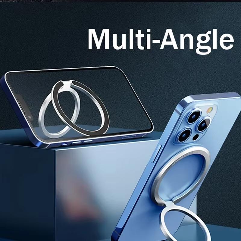 Magnetic Cell Phone Ring Holder Mobile Phone Bracket Removable Cell Phone Grip Kickstand for iPhone MagSafe Samsung Xiaomi