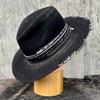 Wool Hat Cowboy Hat Old Retro Jazz Top Hat Autumn and Winter Felt Hat