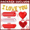 Gold I Love You Love Aluminum Film Balloon Petal Combination Balloon Package, Valentine'S Day Party Decoration