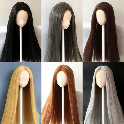1/3 1/4 1/6 1/8 Bjd Doll Wig 30cm 60cm SD Doll Wig High Temperature Silk Wig Mid Length Long Straight Hair Doll Accessories