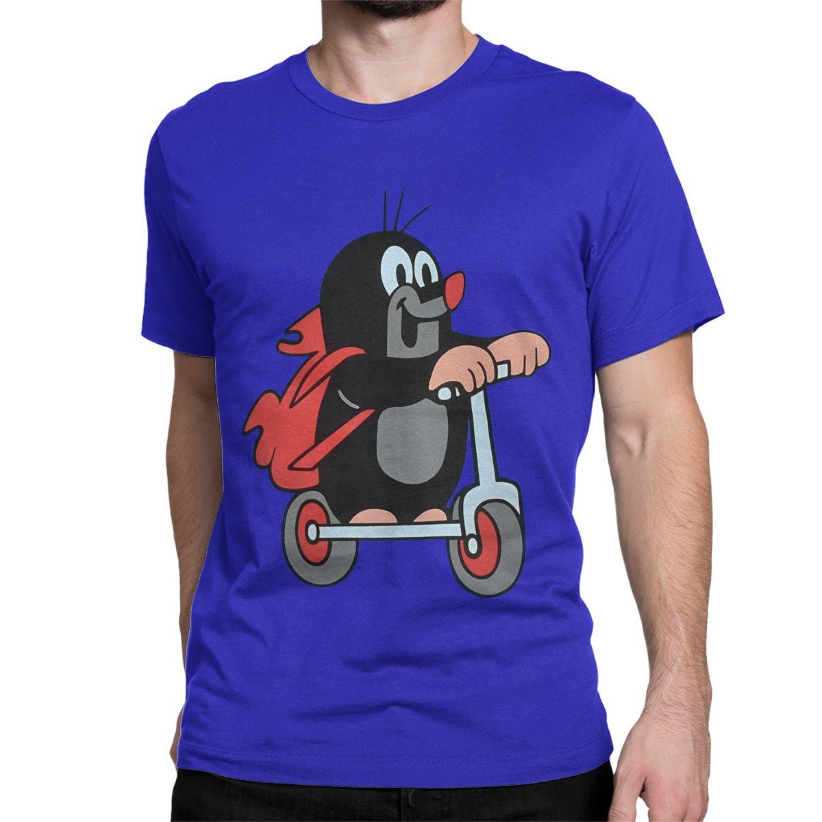 BenberFashion Coole De Kleine Muis Fiets T-shirts Mannen Vrouwen Ronde Hals Puur Katoen T-shirts Cartoon Vrienden Samen T-shirt Nieuwe Kleding 3XL