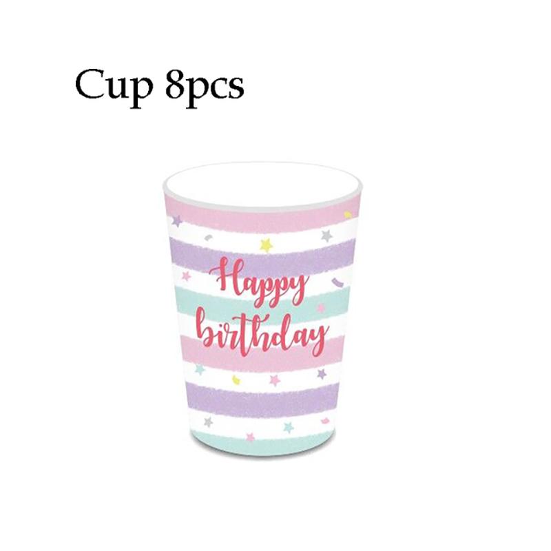 Ice Cream Birthday Party Decoration Kids Toy Baby Shower Disposable Tableware Paper Plates Cups Balloons Flag Party Supplies