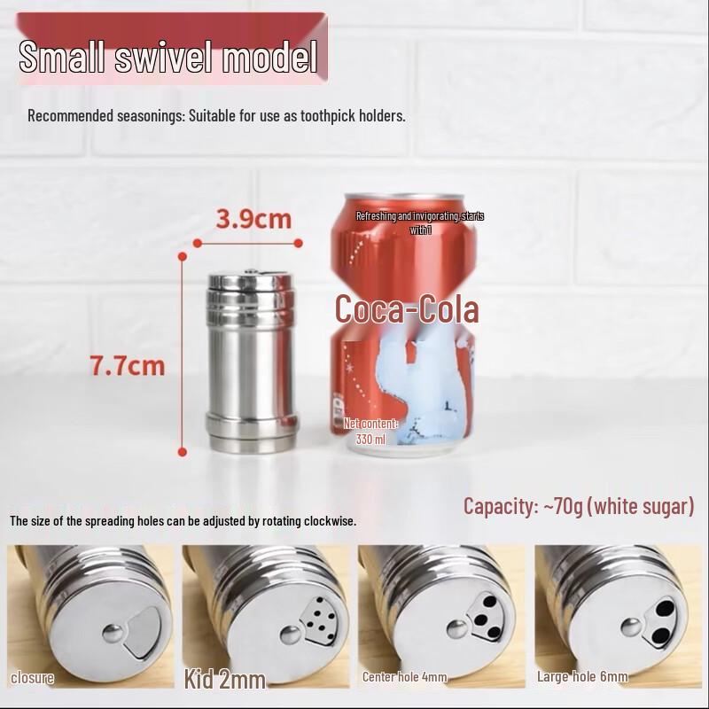 Zhishi Stainless Steel Seasoning Shaker Set