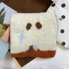 Cartoon Apple Core Knitwear: Cute Childlike Plush Scarf for Students & Couples - Warm Neck Gaiter for Autumn/Winter
