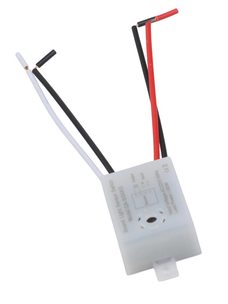 Auto On Off Switch 220V Sensor Switch Semi-Outdoor Areas Wide Compatibility Delay Shut-Off Function Fire Retardant Material