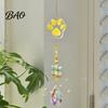 Soft Decoration Gift For Pet Owners Crystal Cat Paw Wind Chimes, Suncatchers for Windows Hanging, Swaying Layered Beads Decor Prism Rainbow