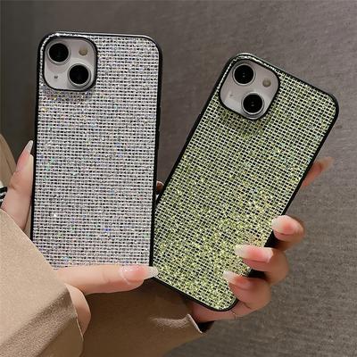 Glitter Rhinestone Sequins Diamond Phone Case For Iphone 14 Pro 14plus 11 12 13 Pro Max Bling Crystal Gradient Protection Cover