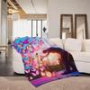 Art B Beautiful C Color Throw Flannel Throw Blanket Suitable for Sofa Living Room Bedroom