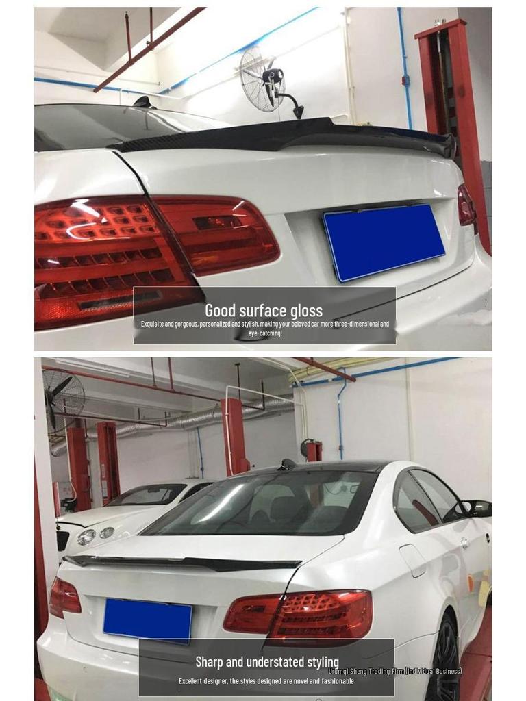 Carbon Fiber Textured Rear Spoiler for 2006-2012 E92/E92M3 Modded Cars.