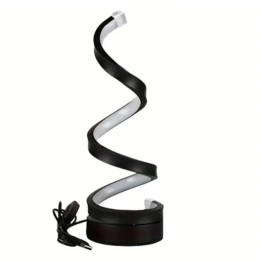 2025 Cross-border E-commerce: Modern Spiral, Adjustable LED, USB-Powered Desk Lamps