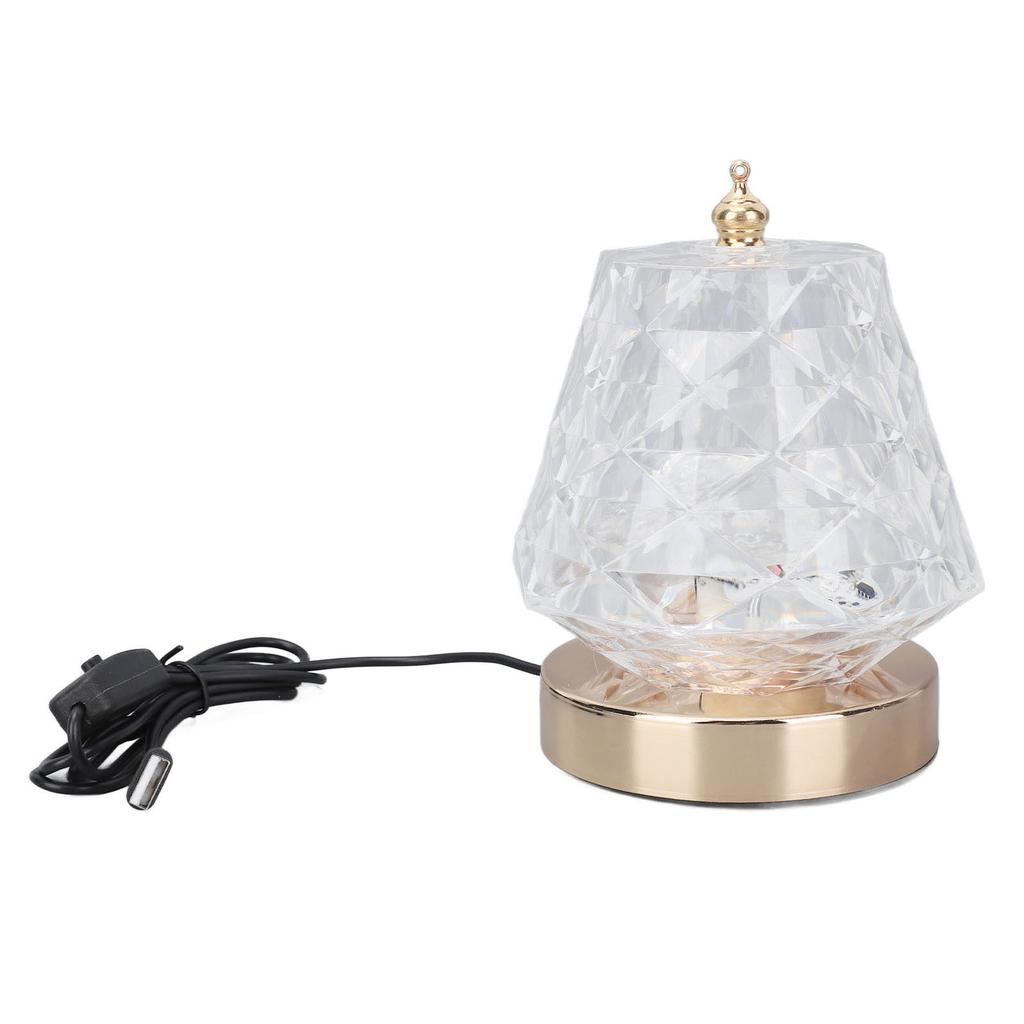 Crystal Table Lamp 16 RGB Color Changing Night Light Romantic LED Water Wave Projection Lamp for