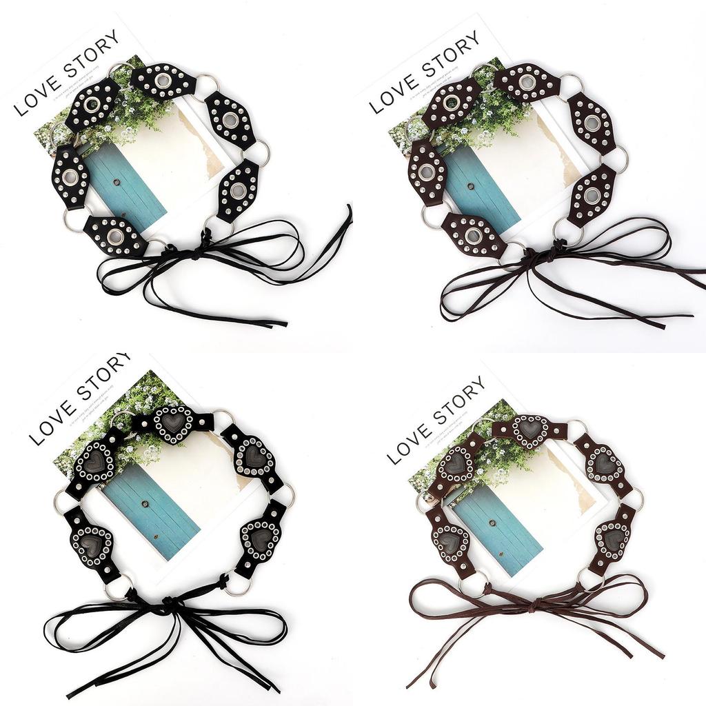 Y2k Inspired Leather Waist Belt With Metal Buckle For Fashion Accessories And Casual Wear