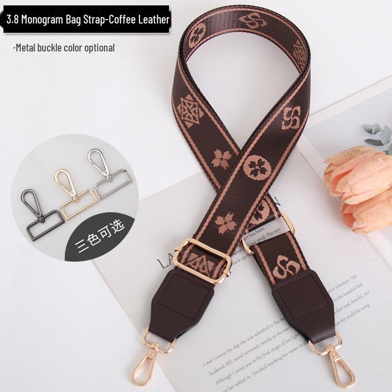 

Удлиненный кожаный ремень для женской сумки - нелиняющая жаккардовая тесьма для компьютерных сумок ручной работы Light Gold Buckle