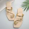Summer Butterfly Pinch Toe Sandal Metal Strap Fat Sandals Holiday Outdoor Beach Sandals Shoes Woman