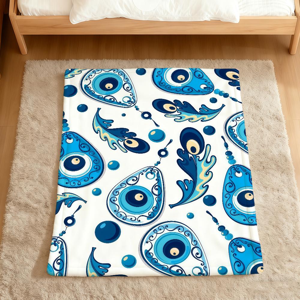 Fashion Cool Lucky E-Evil Eye N-Nazar Flannel Soft Warm Plush Blanket Sofa Living Room Pet Hogar Bedroom Gift Home Car Portable