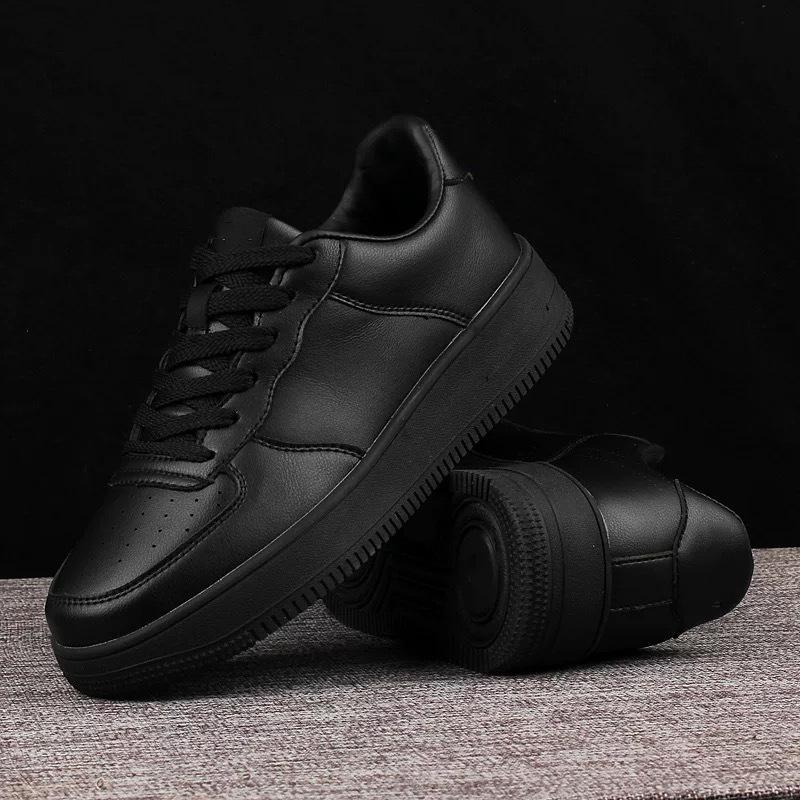 

Летние ВВС Нет. 1 маленькие белые туфли низкие кеды мужские и женские повседневные кожаные туфли первый слой коровьей кожи круглый носок толстая подошва высота 35