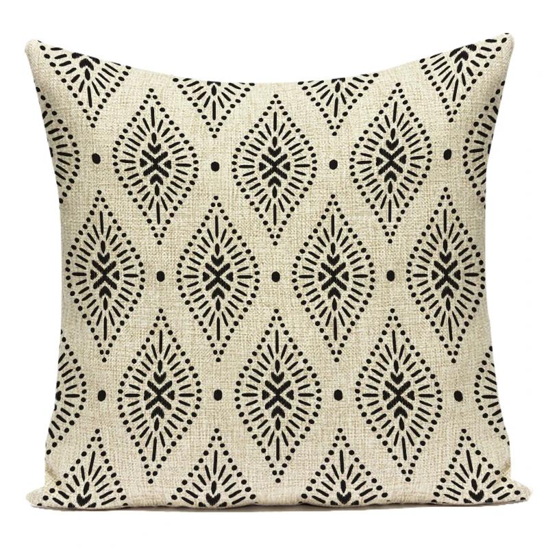 Polyester Boho Style Simple Geometric Decorative Pillows Cushion Cover For Living Room Decoration Pillowcase
