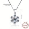 925Silver Collarbone Chain, Romantic Snowflake Necklace, Moissanite Necklace, Wedding and Birthday Gift, Fashionable, Elegant, Luxurious, Is the Best