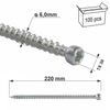 Full thread construction screws, cylinder head WKFC-06220(100)