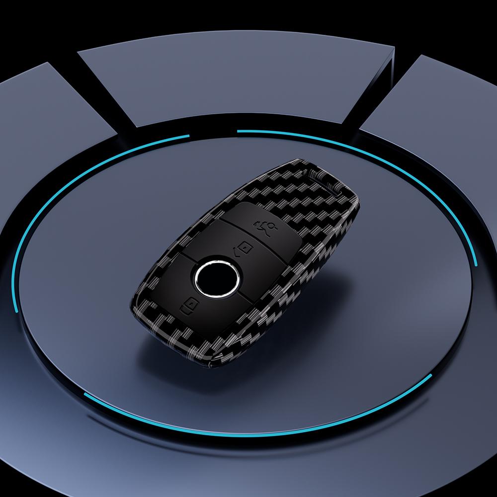 New Carbon Car Key Case Cover for Mercedes Benz E C S GLC Class E200 E400 E63 W213 S550 S560 C260 A200 Key Shell Protector
