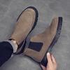 Autumn and winter Chelsea boots leather comfortable breathable retro British short boots casual Korean version high-top versatile platform men's shoes