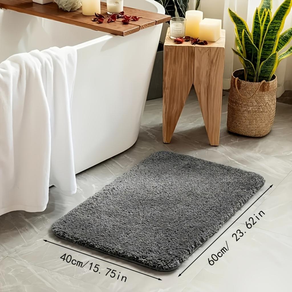Long Fluff Ultra-absorbent Bath Mat, Anti-slip and Fall-proof, Super Soft Stepping Feel, Comfortable High-quality Bath Rug, Home Decor Floor Mat