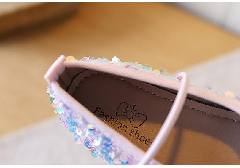 2026 Trendy Sequin Bow Princess Flats - Soft Sole Kids' Shoes for Girls