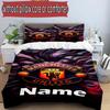 3pcs Duvet Cover Set (1*Duvet Cover + 2*Pillowcase, Without Core), Custom Name Manchester Football F.C Pattern Bedding Set, Home Bedroom Decor Gift