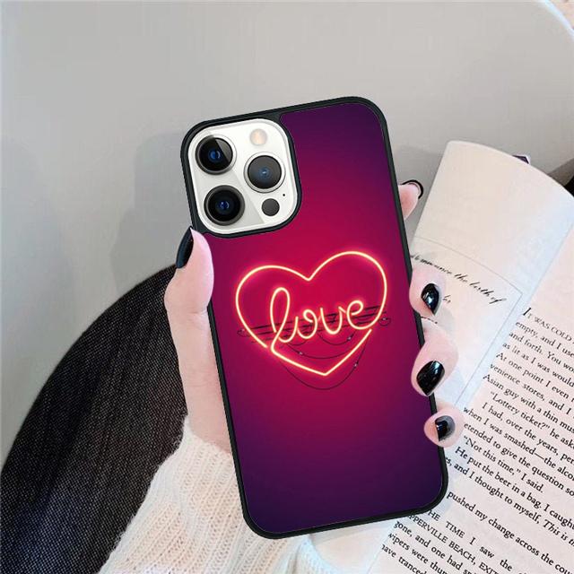 Neon Light Aesthetic Art Coque Shell For iPhone 17 Air 15 16 14 13 12 Pro Max 11 Pro Max Plus Phone Case Cover