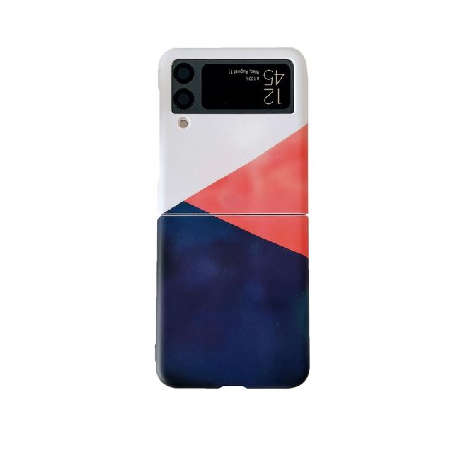 

Чехол для Samsung Galaxy Z Flip 4, 3 цвета, наклейка с водяными блоками, складные чехлы для Samsung Z Flip 3, 5 г, противоударная жесткая задняя крышка Galaxy Z Flip 4