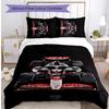MoneyGram Haas F1 Team Set Lenzuola Stampato 3 Pezzi Copripiumino Morbido Traspirante Federe Set Lavabile Decorazione Camera da Letto Regalo per la Casa