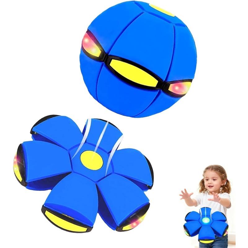 Children's Bouncing Ball, Magic Meta Ball, Magic Flying Saucer,Parent-Child Interaction, Transformation Flying Toy Outdoor Games