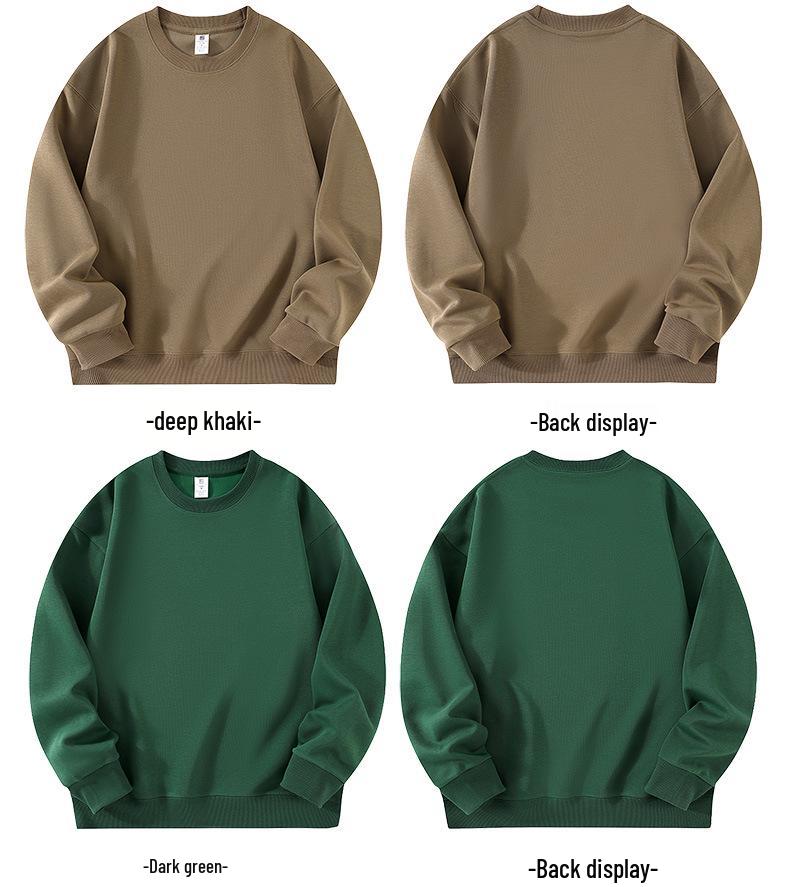 Felpa da uomo con scollo rotondo, stampa logo, manica lunga - Trendy, Personalizzabile, Sensazione di alta qualità