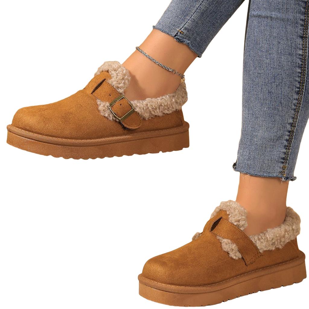 Women's Winter Shoes with Belt for Casual Wear