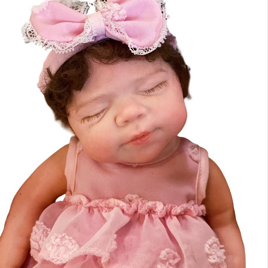 13-inch Fully Solid Silicone Reborn Baby Doll Realistic Baby with Soft and Stretchable Features Doll Toy