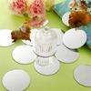 M-Modern-25 Pieces Acrylic Mini Size Round Mirror Adhesive Small Round Mirror Craft Mirror Tiles For Crafts (4 Inch In Diameter)