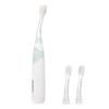 Pigeon First Finishing Electric Toothbrush, Green (for Babies from 6 Months Old), with 2 Types of Bristle Brushes.