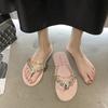 Flip Flops Women High Heeled Slippers Women Diamond Slope Heel Slippers Elegant Fashion Beach Sandals Womens Sexy Shoes