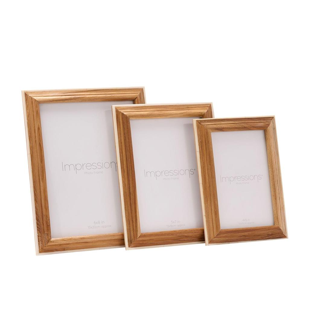Impressions Wooden Photo Frame with White Trim 6 X 8