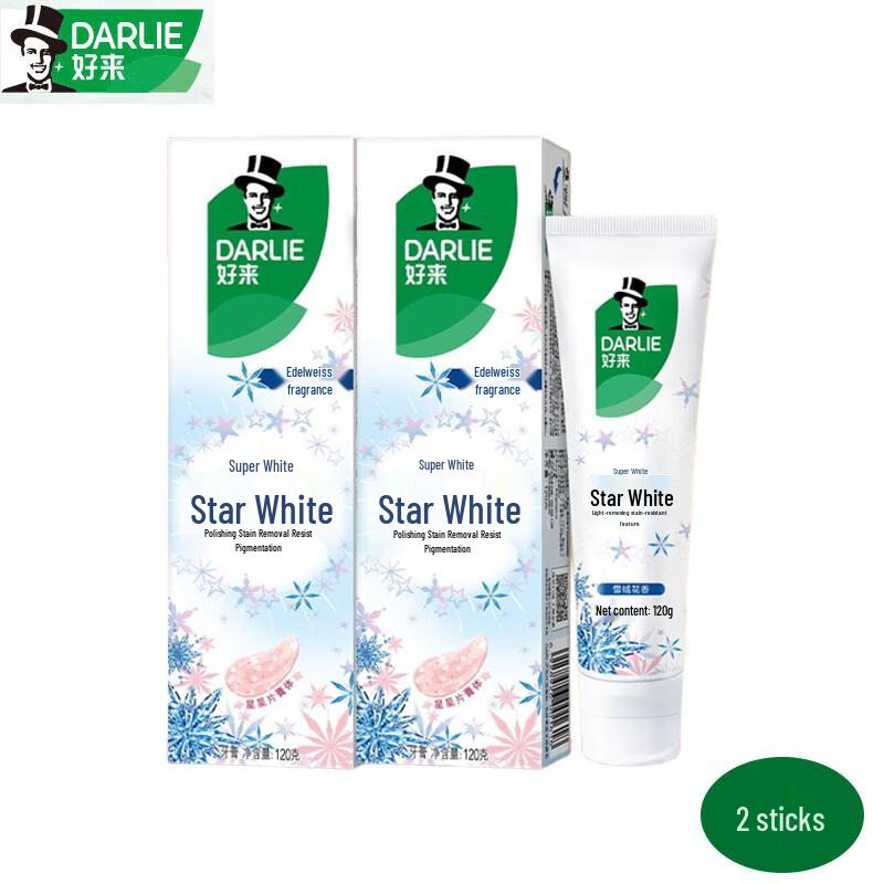 Darlie Starry White Edelweiss Whitening Toothpaste 2-Pack