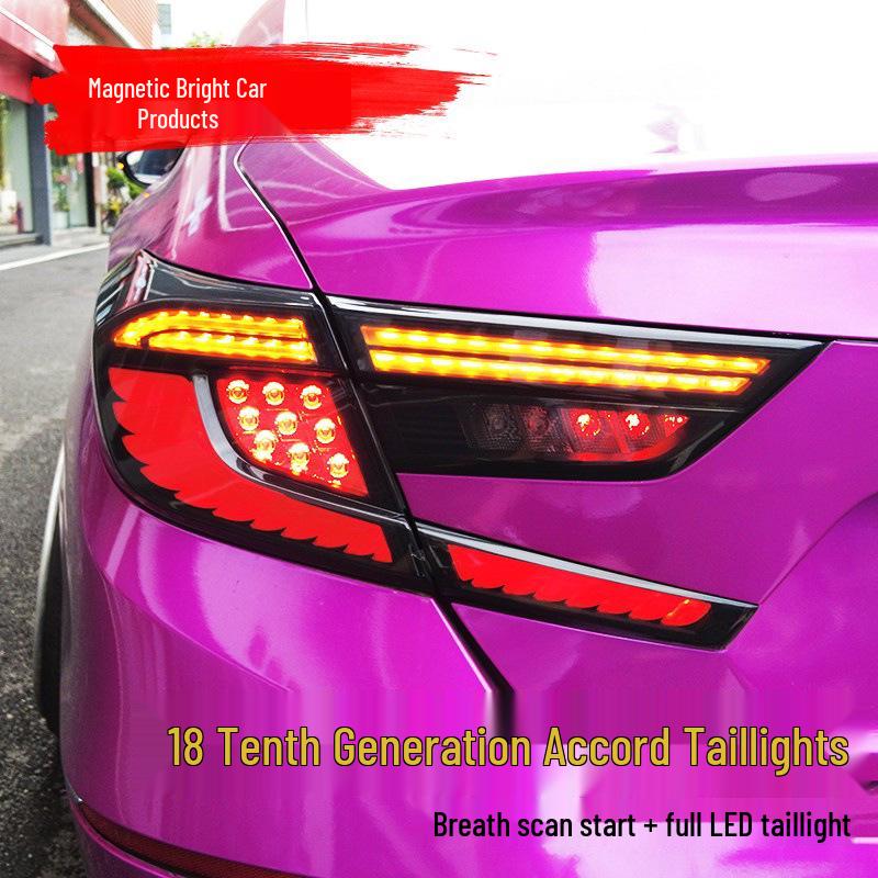 Honda Accord 10th Gen Dragon Scale LED Daytime Running Lights with Flowing Turn Signal & Double Reverse Rear Taillight Assembly