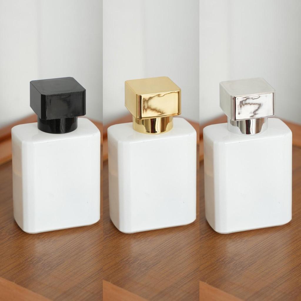 30ml/50ml Square Glass Perfume Bottle with Screw Cap and UV Spray