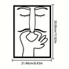 Whimsical Face Line Art Metal Wall Sculpture – Funny Thanksgiving Bathroom Decor, Minimalist Accent