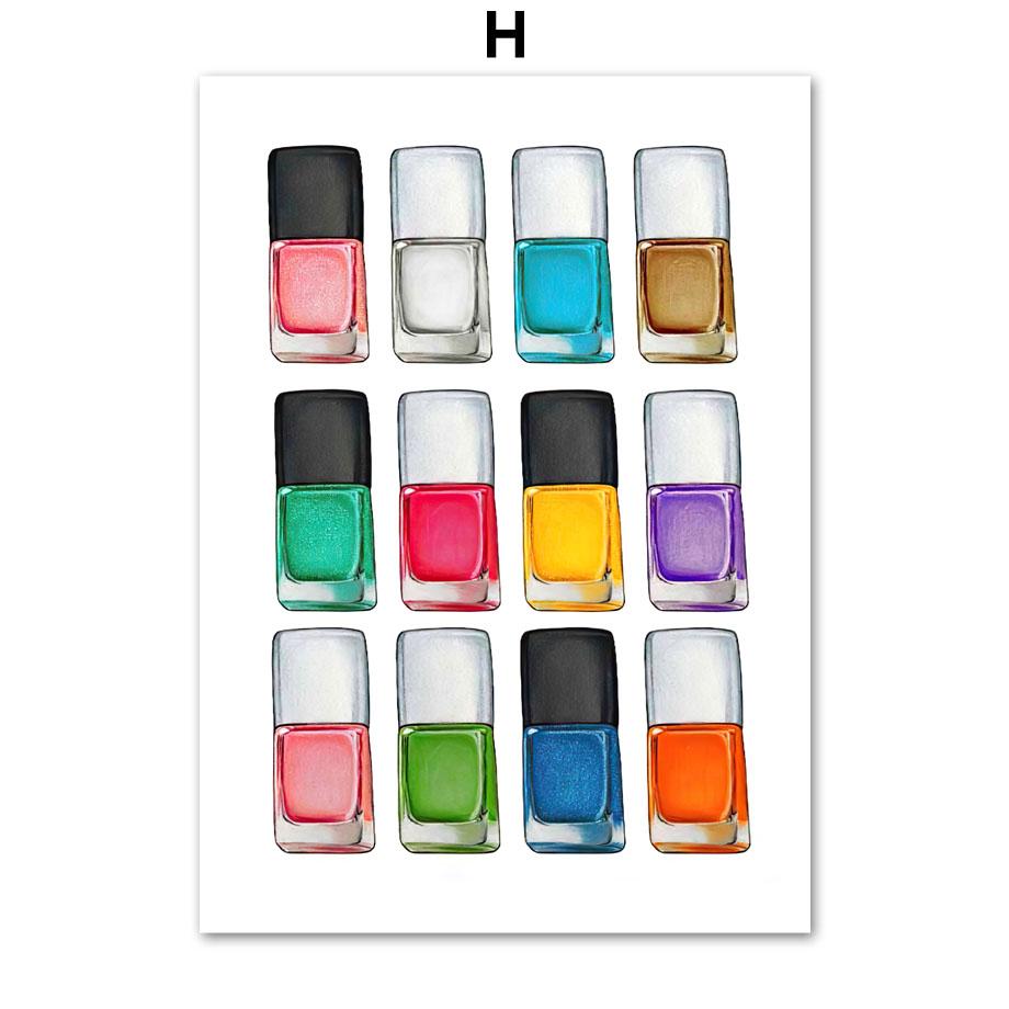 

Черный дизайн ногтей, маникюр, педикюр, настенная живопись на холсте, скандинавский модный постер и принты, настенные панно для декора салона красоты 21x30cm No Framed