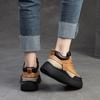 Spring and Autumn New Leather Thick-Soled Casual Women's Shoes