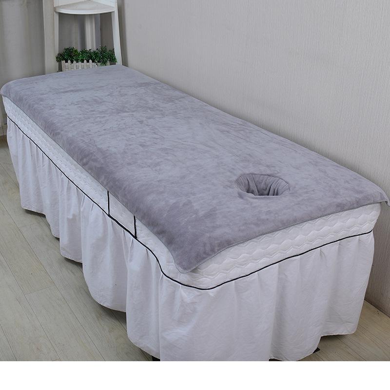 Салон красоты Предоставляет Кровать Большое Полотенце с Отверстием Массажный Стол Специальное Полотенце для Ванны и Простыня Впитывающие Воду 80x180Cm