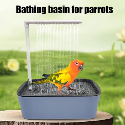 Automatisches Vogelbad mit Pumpe Elektrische Papageienbadewanne mit zirkulierendem Wasser Vögel