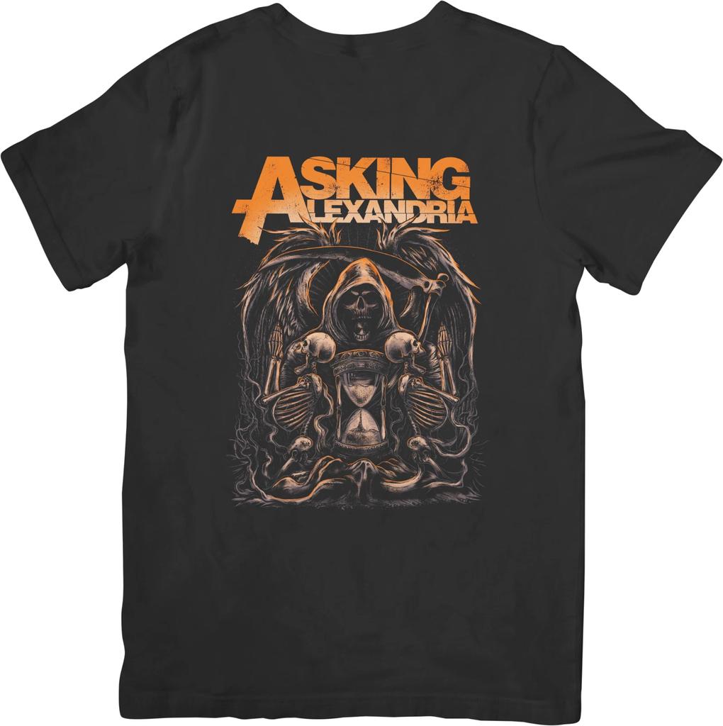 Asking Alexandria Music Unisex Střih pro Muže a Ženy Kvalitní Bavlněné Tričko Černé