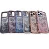 Glitter Gradient Butterfly Rhinestone Case for Apple iPhone 17 Air, Compatible with iPhone 15/16 Pro Max Lens
